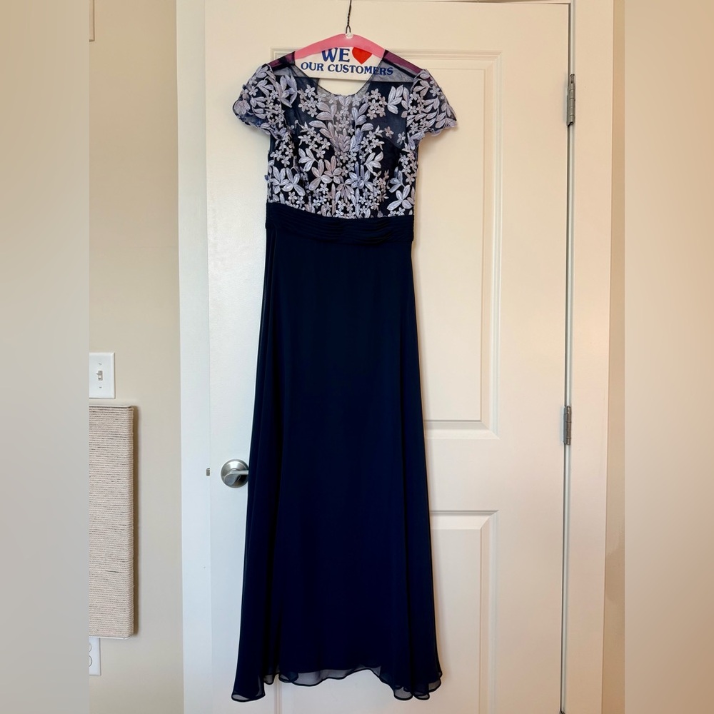 Blue Floral Gown Size 8